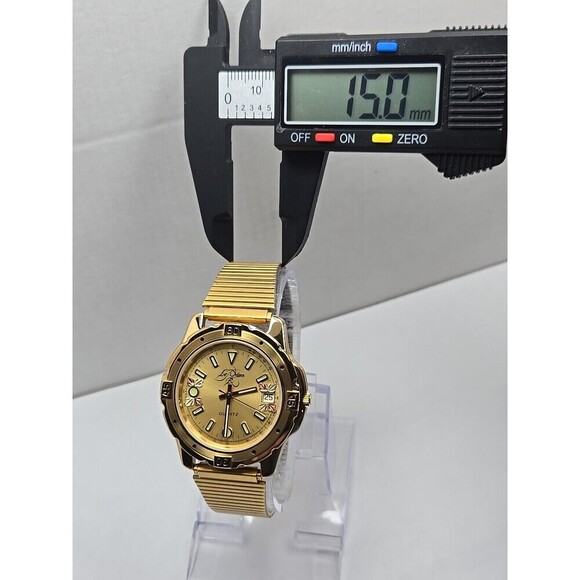 Vintage Le Mann Swiss Quartz Black Hills Gold Watch 12K Gold Leaves New Battery - Picture 5 of 10